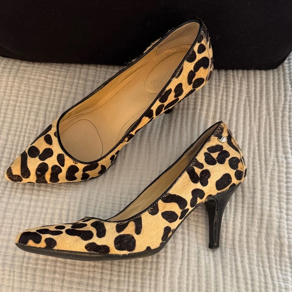 Calvin Klein Leopard Heels - Picture 1 of 4